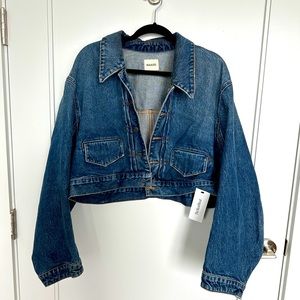 KHAITE Combly Boxy Crop Denim Jacket